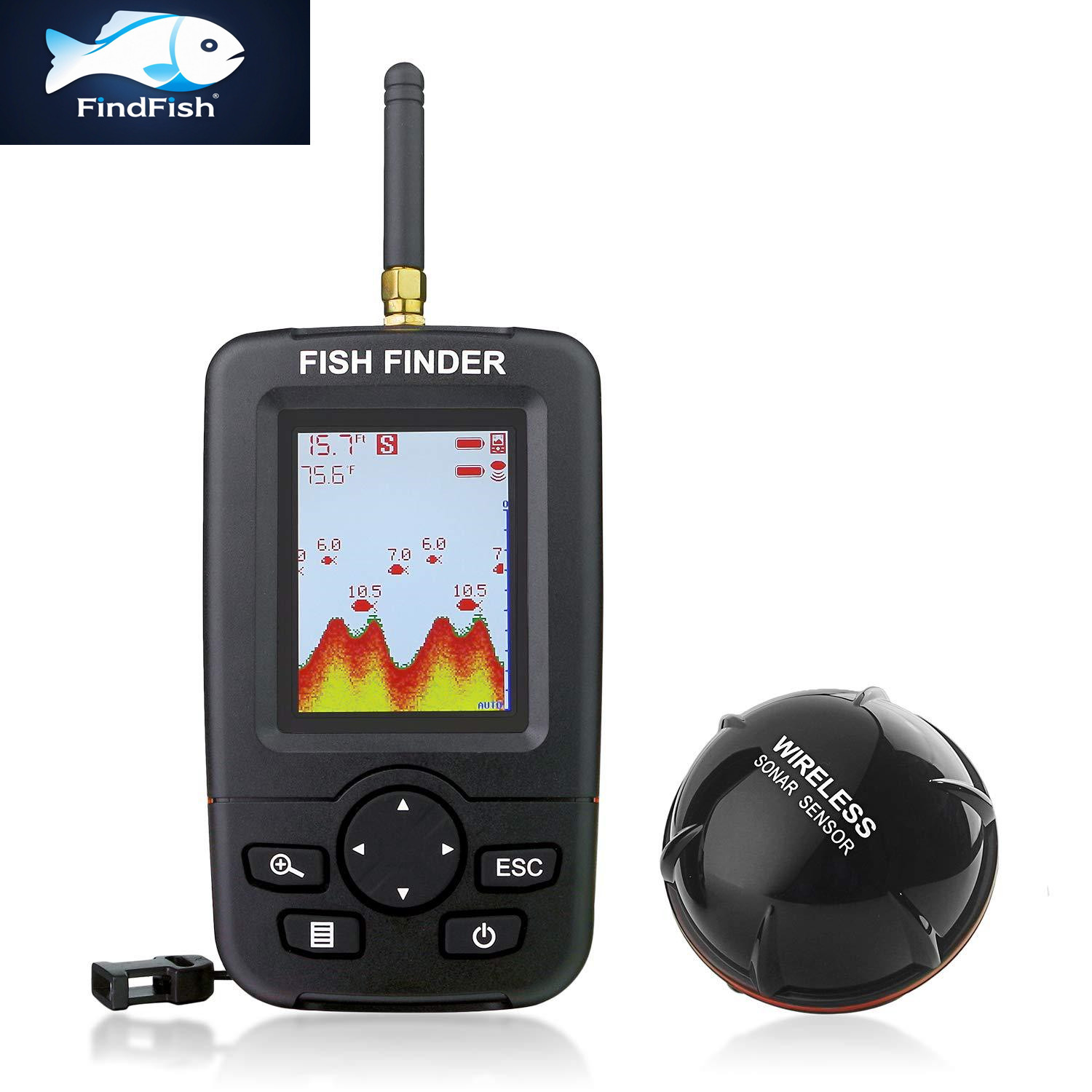 Fishing Equipment English - Sonar portátil de 100M, buscadores de