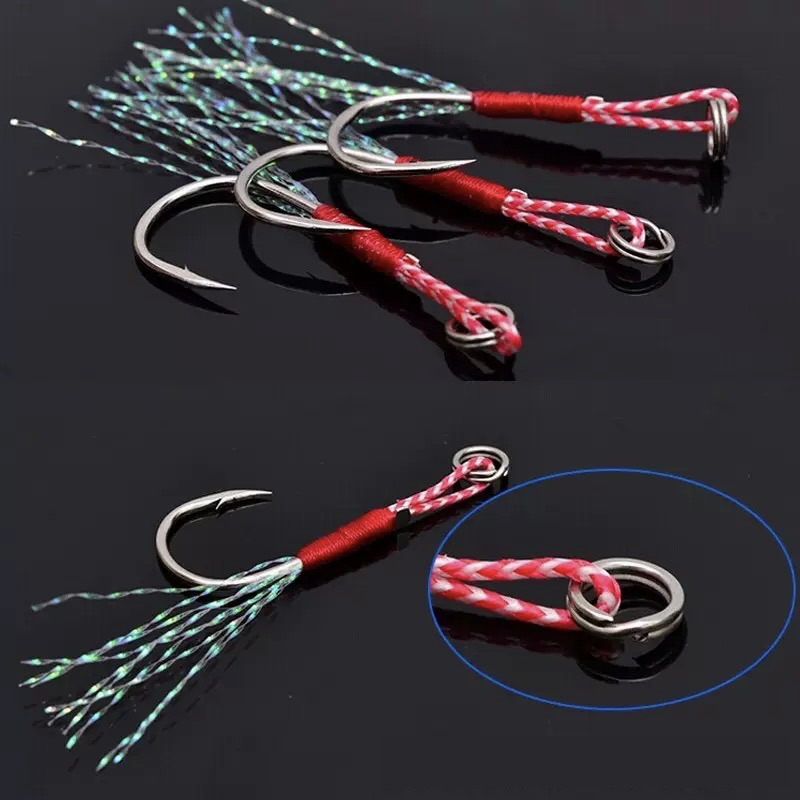 Snell Fishing Rig - Anzuelos de pesca pre-ensartados con líder