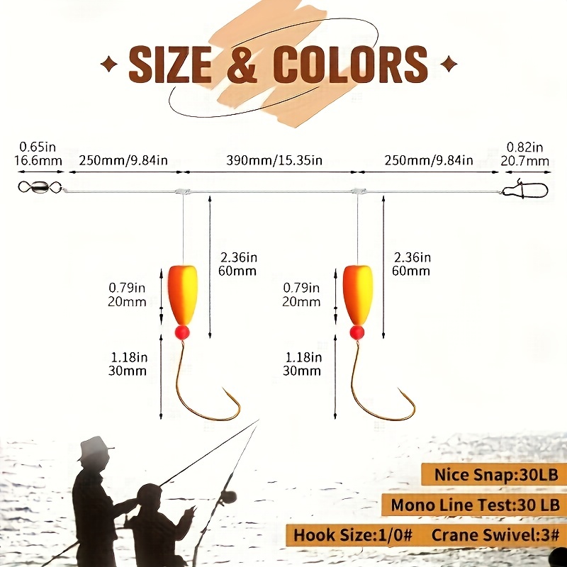 3 uds. Aparejos de Pompano, ap - Snell Fishing Rig reseña y precio