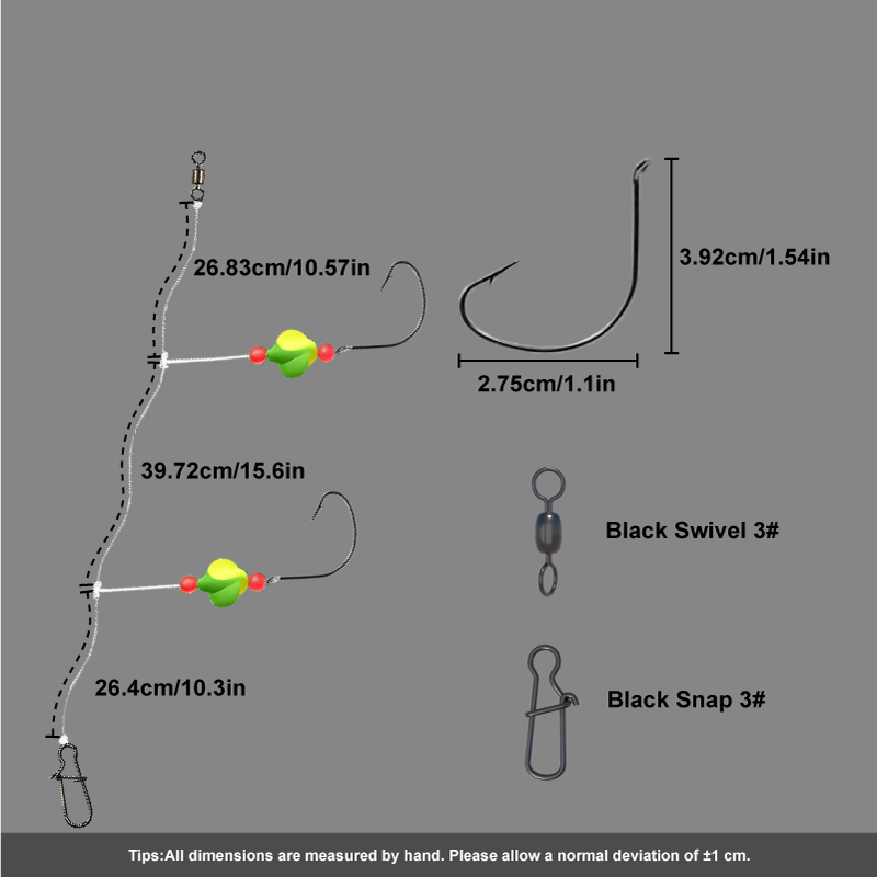 3/6 Piezas de Aparejos para Pe - Snell Fishing Rig reseña y precio
