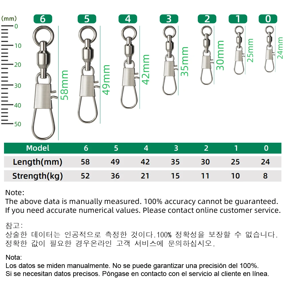 DNDYUJU 50 piezas de giratorio - Fishing Equipment Tackle reseña y precio