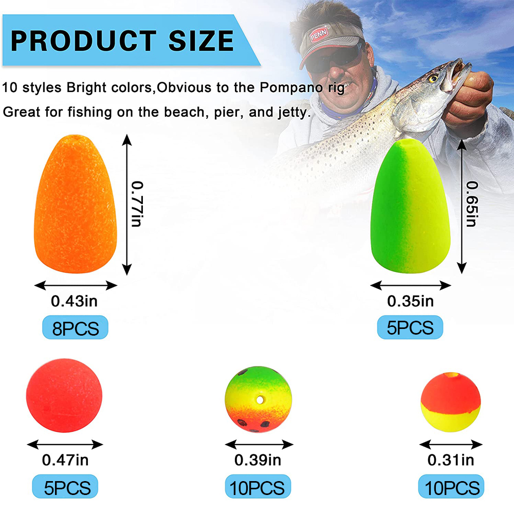 Pompano-Kit de cuentas flotant - Snell Fishing Rig reseña y precio