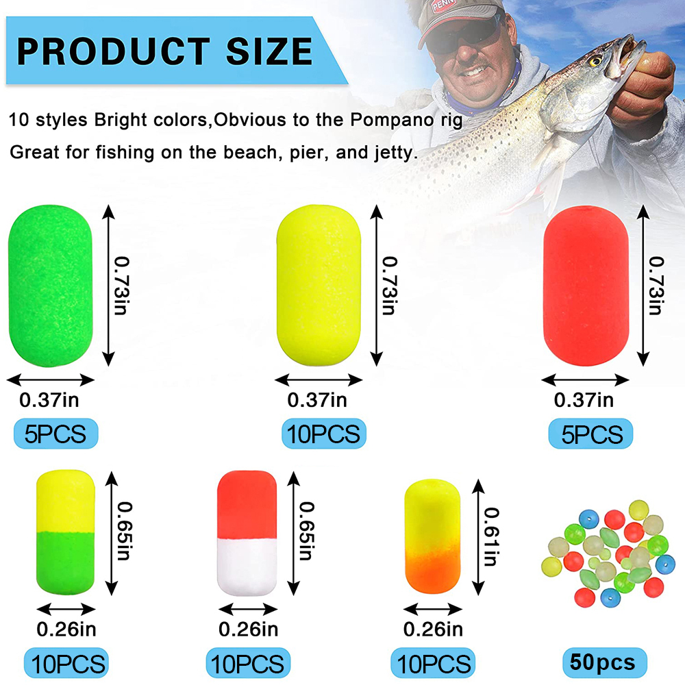 Pompano-Kit de cuentas flotant - Snell Fishing Rig reseña y precio